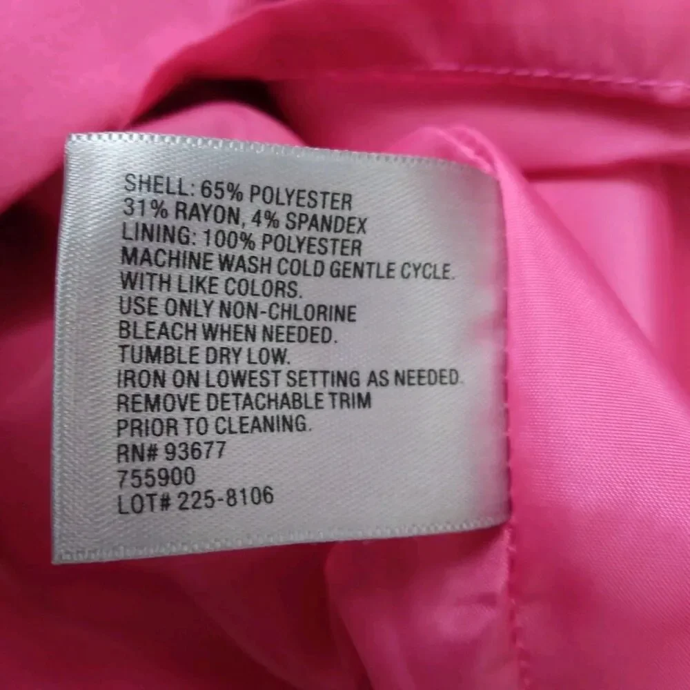 Worthington Pink Peplum Dress Pink Sleeveless Barbie Womens Size 6P - Picture 5 of 9
